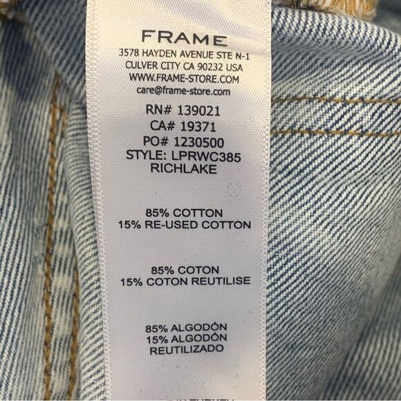 Frame Le Piper High Rise Straight Jeans Size 25 - Picture 10 of 13